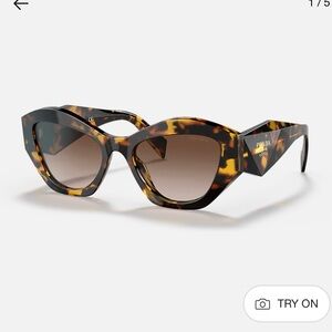 PRADA Authentic SPR07Y Symbole Logo Sunglasses in Honey Havana